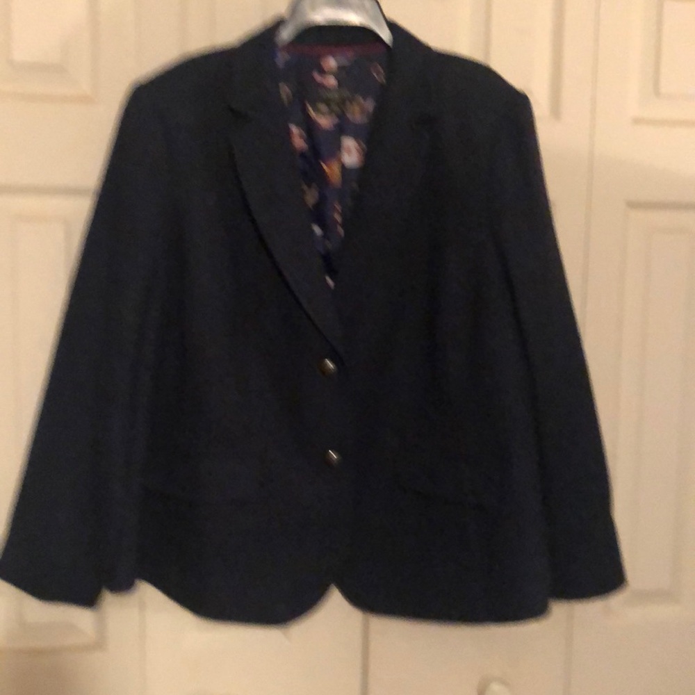 Talbots Navy Wool Blazer